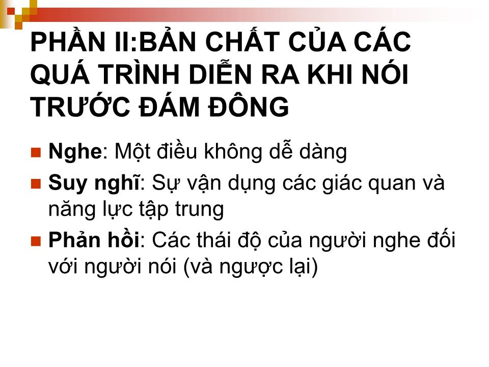 Bài giảng Nói trước đám đông (diễn thuyết) trang 8