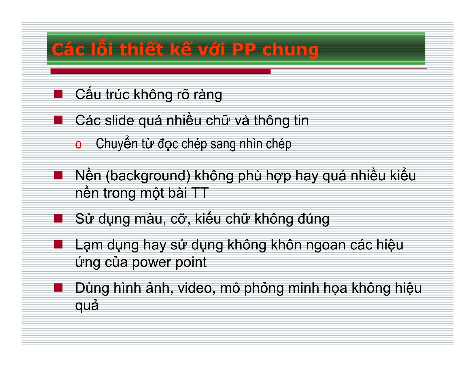 Bài giảng Thuyết trình hiệu quả với PowerPoint - Nguyễn Tường Dũng trang 7