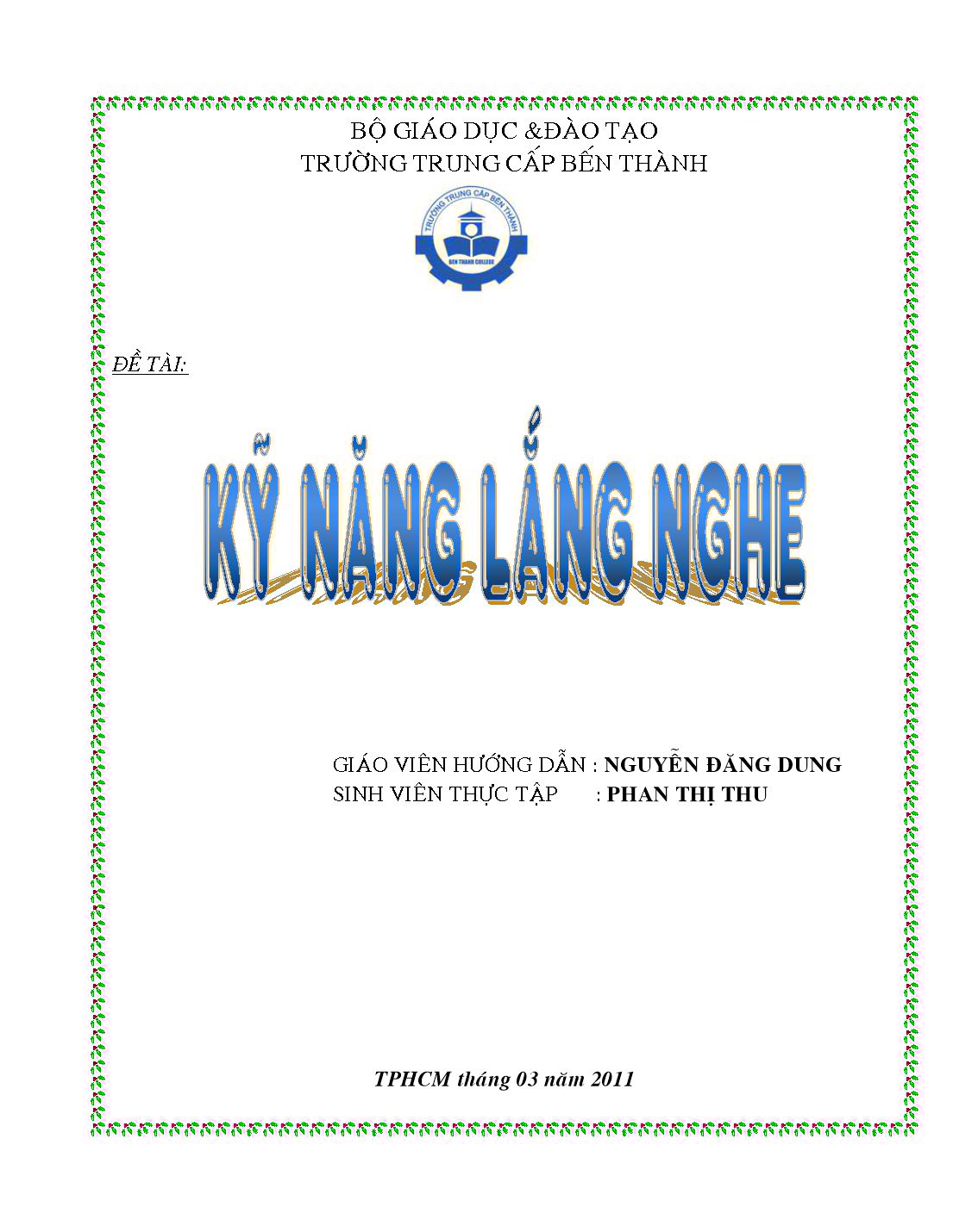 Giáo trình Kỹ năng lắng nghe trang 1