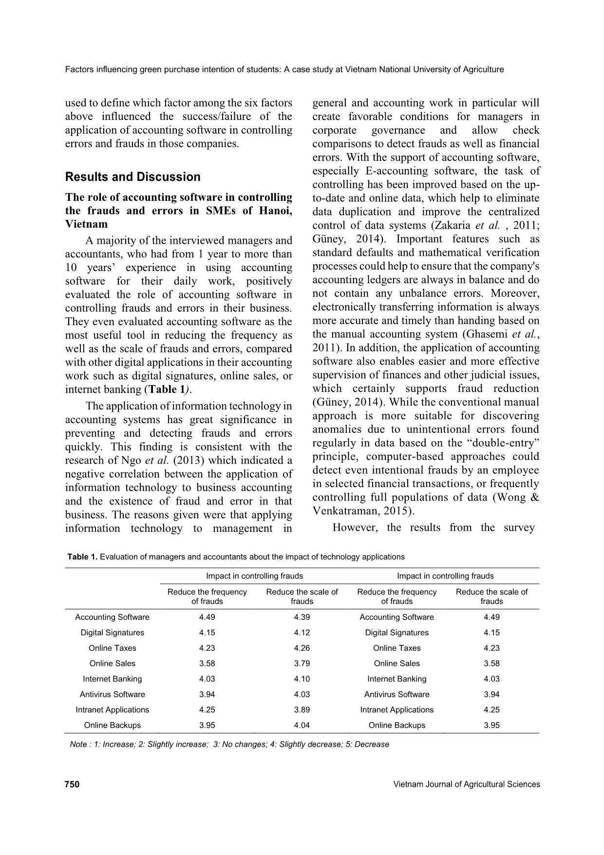 Factors affecting the capacity of accounting software in controlling frauds and errors in small and medium enterprises (smes): A case study of smes in Ha Noi, Viet Nam trang 5