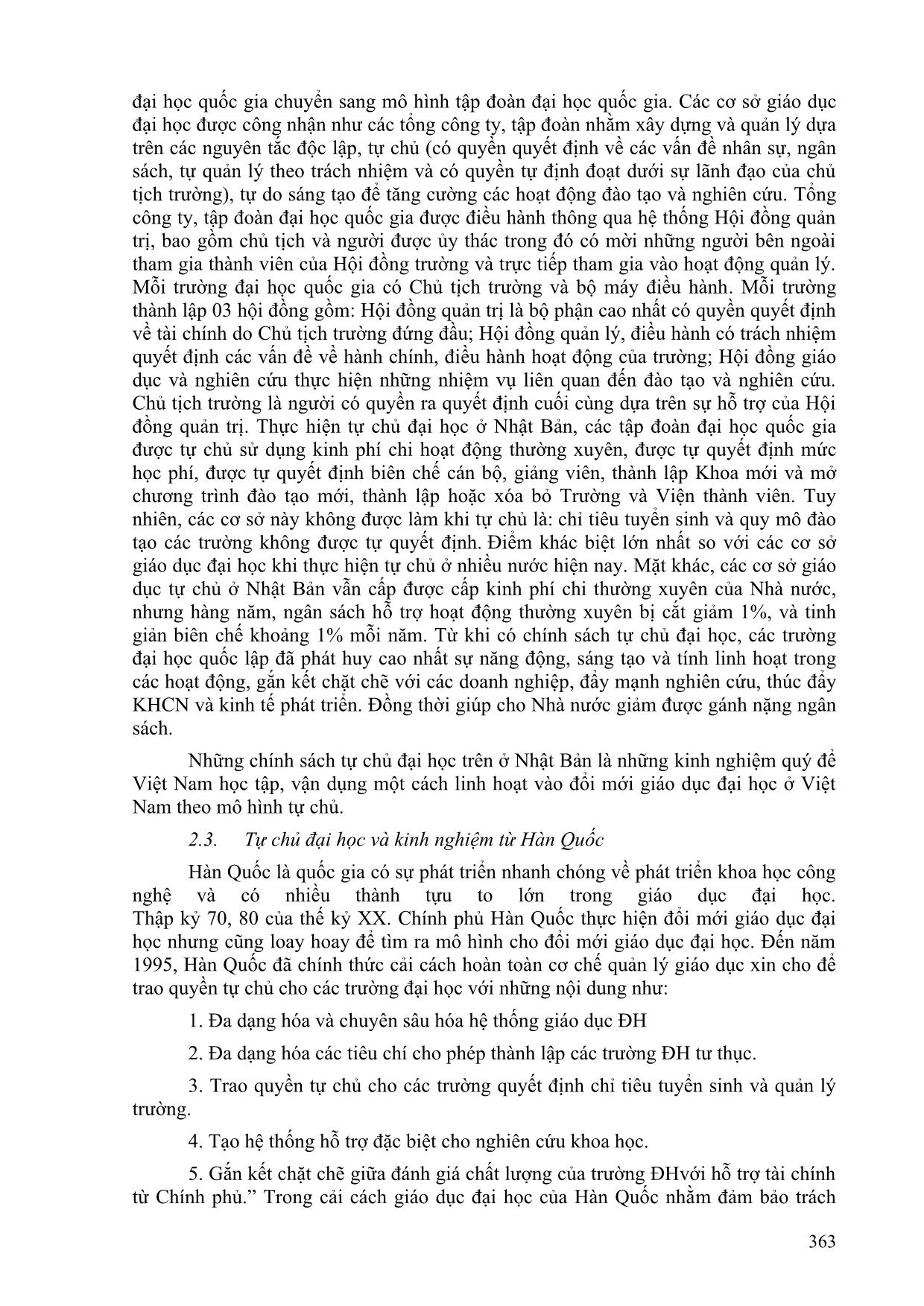 Một số giải pháp đẩy nhanh quá trình tự chủ trong giáo dục Đại học công lập ở Việt Nam hiện nay trang 3