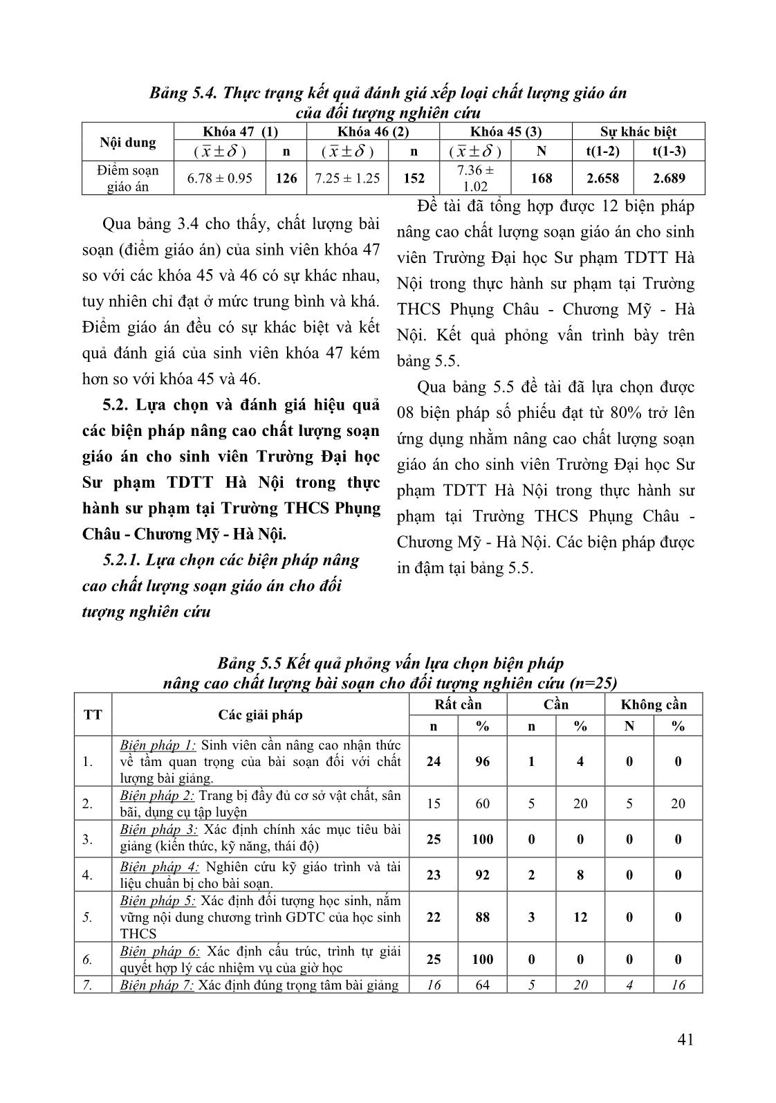 Nghiên cứu biện pháp nâng cao chất lượng soạn giáo án cho sinh viên trường Đại học sư phạm TDTT Hà Nội trong thực hành sư phạm tại trường THCS Phụng Châu - Chương Mỹ - Hà Nội trang 4