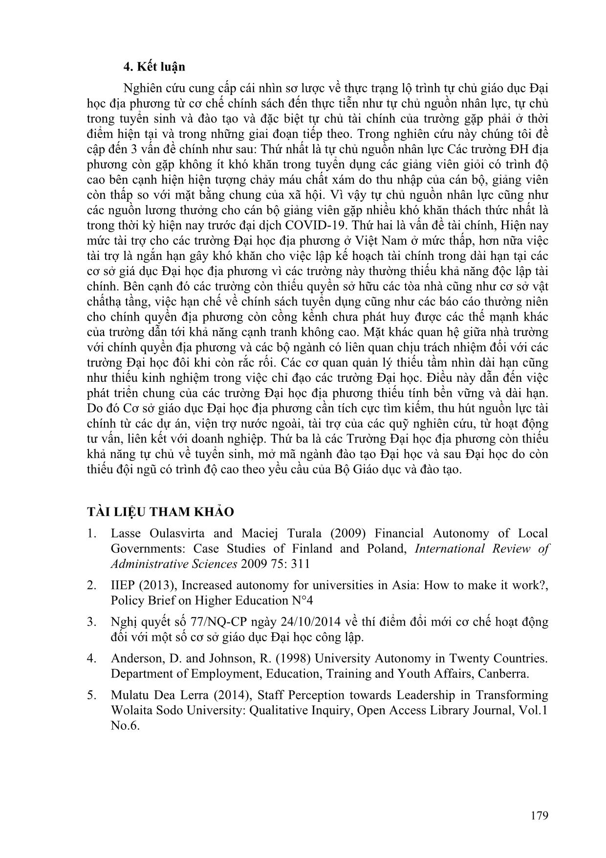 Nghiên cứu đánh giá thực trạng lộ trình tự chủ trong giáo dục Đại học địa phương - từ cơ chế đến thực tiễn trang 5
