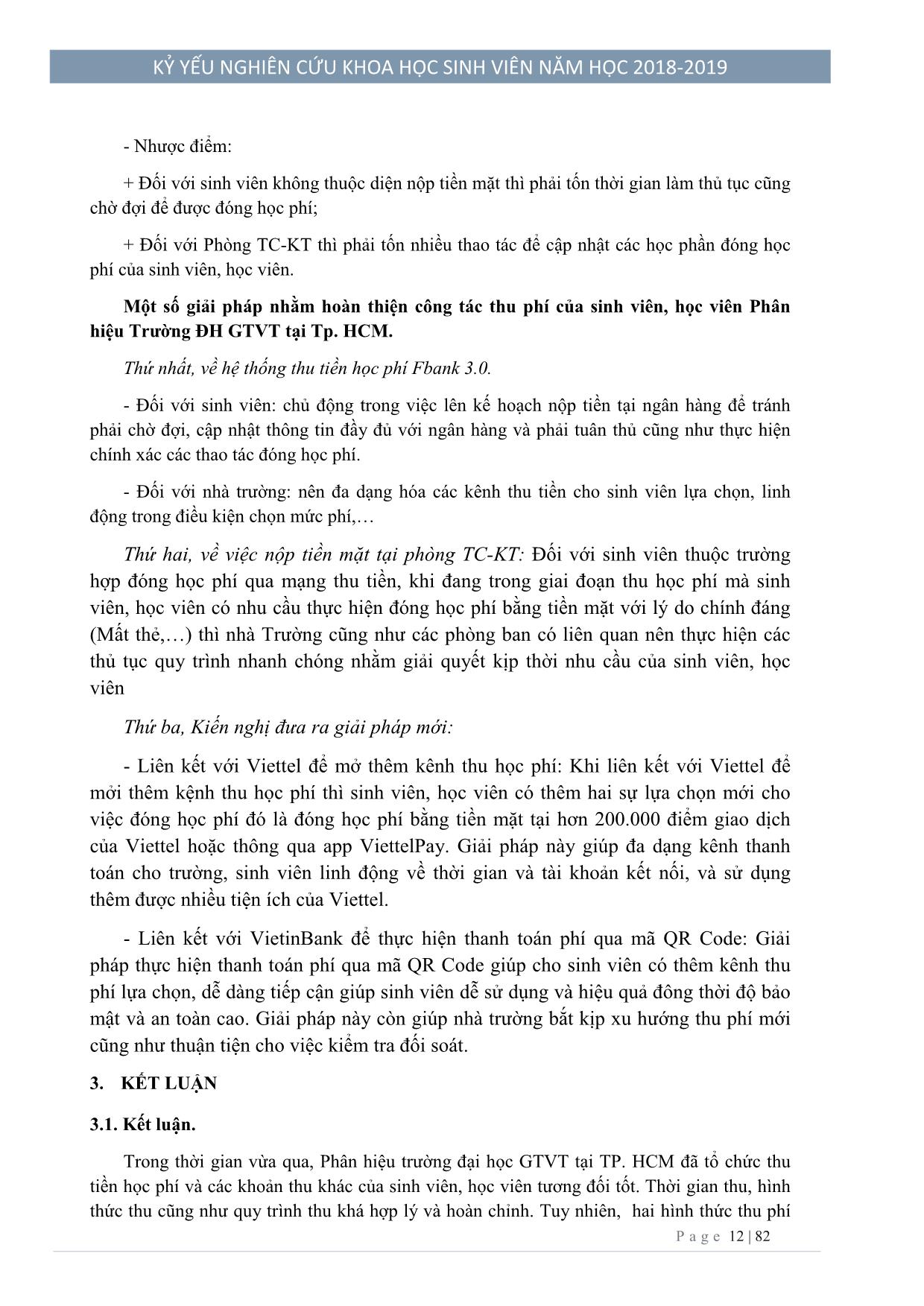 Nghiên cứu giải pháp nhằm hoàn thiện công tác thu phí của sinh viên, học viên tại phân hiệu trường Đại học Giao thông vận tải tại thành phố Hồ Chí Minh trang 5