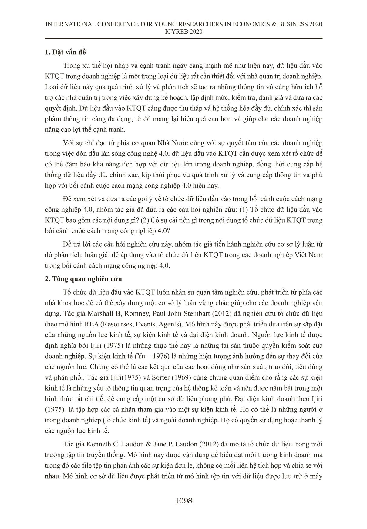 Tổ chức dữ liệu đầu vào kế toán quản trị trong bối cảnh cuộc cách mạng công nghiệp 4.0 trang 2