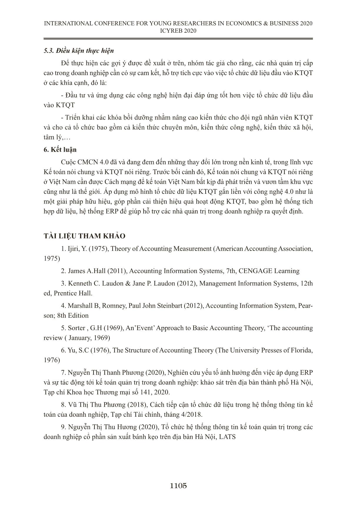 Tổ chức dữ liệu đầu vào kế toán quản trị trong bối cảnh cuộc cách mạng công nghiệp 4.0 trang 9