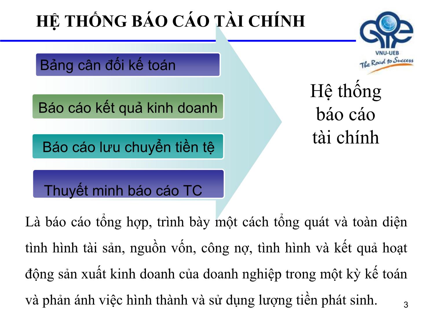 Bài giảng Nguyên lý kế toán - Bài 2: Báo cáo tài chính - Trần Thế Nữ trang 3