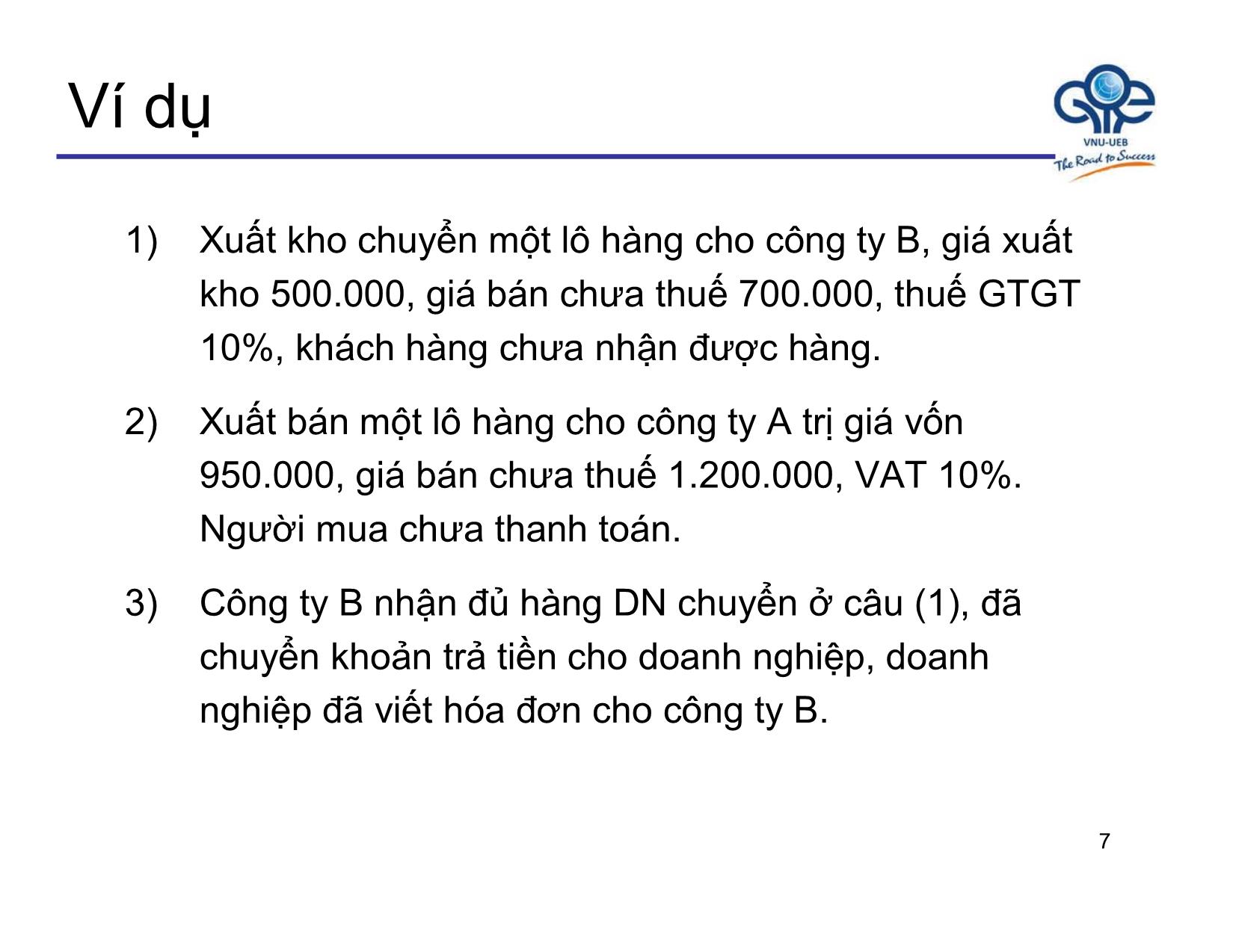 Bài giảng Nguyên lý kế toán - Bài 5: Kế toán một số quá trình hoạt động kinh doanh - Trần Thế Nữ trang 7