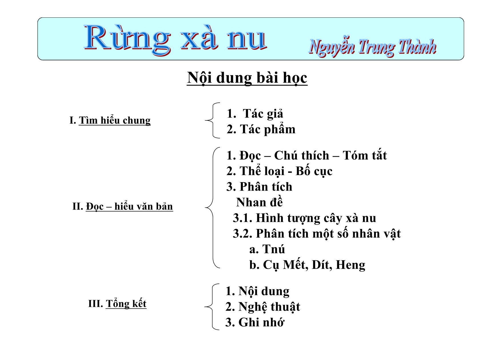 Bài giảng Ngữ văn Lớp 12 - Văn bản: Rừng xà nu (Tiết 1) trang 2