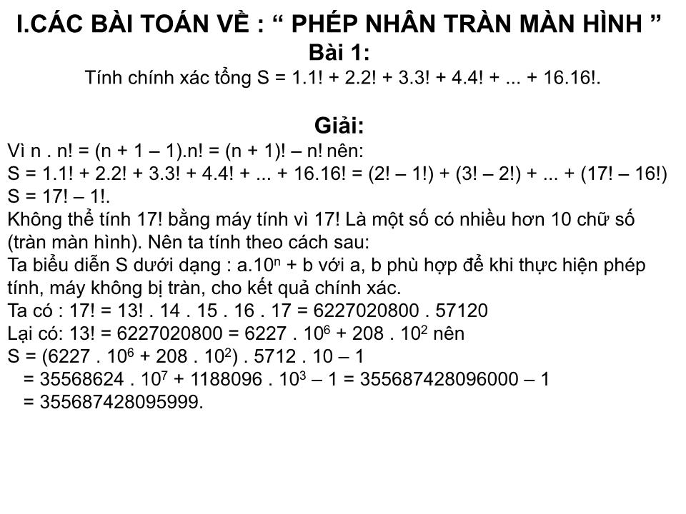 Bài giảng Chuyên đề về máy tính cầm tay trang 2