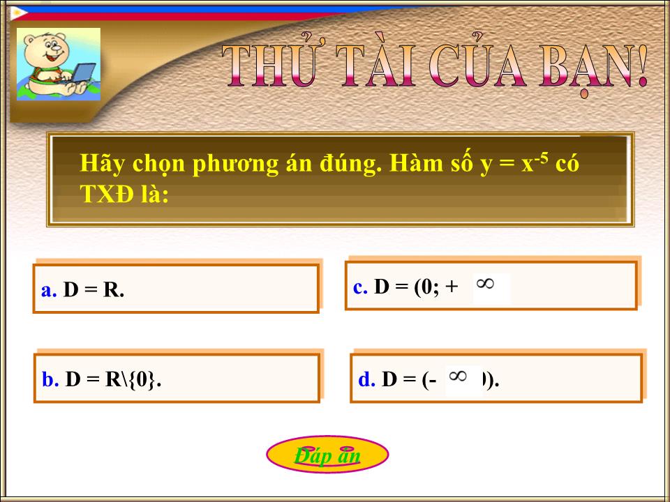 Bài giảng Đại số Lớp 11 - Chương 2: Hàm số lũy thừa hàm số mũ, hàm số lôgarit - Bài 2: Hàm Số lũy thừa - Trần Thanh Vân trang 10