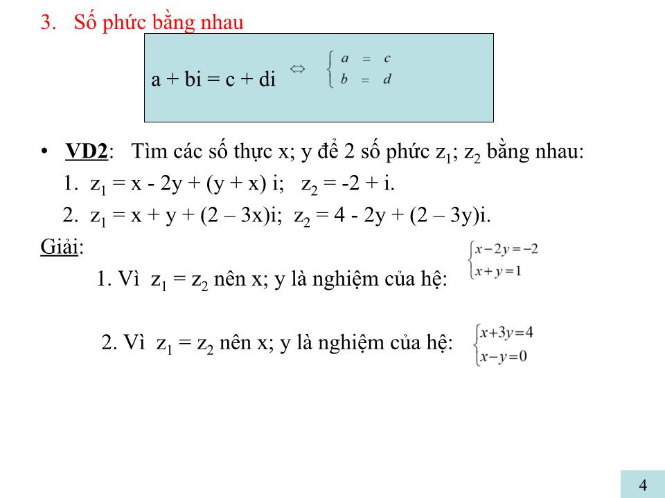 Bài giảng Đại số Lớp 12 - Chương 4: Số phức - Bài 1: Số phức - Cao Thị Diệu Phước trang 5