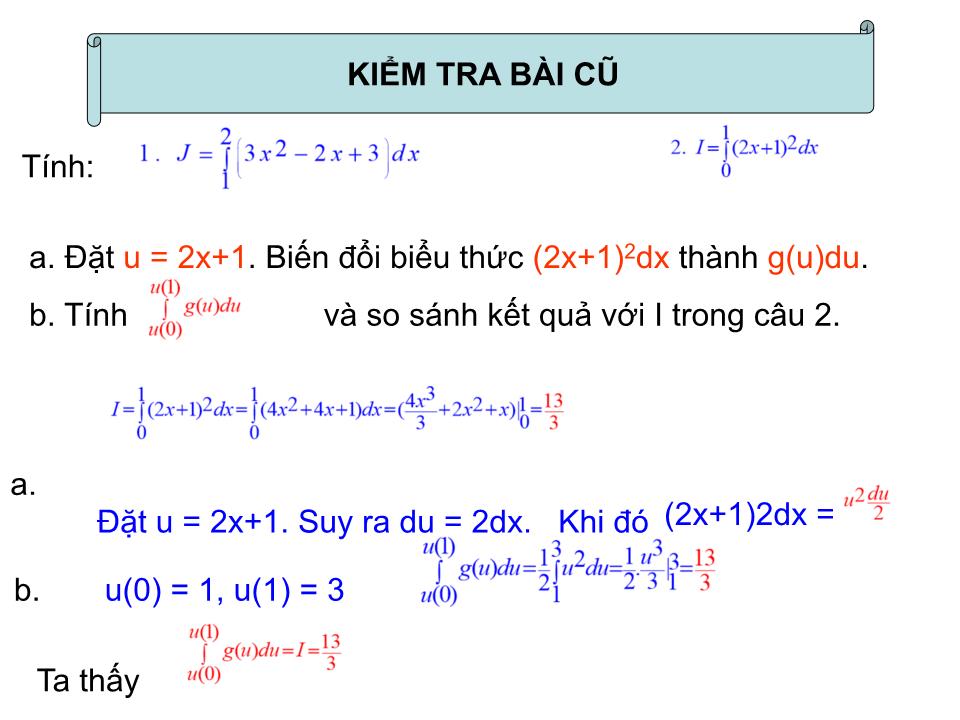 Bài giảng Đại số Lớp 12 - Chương 3: Nguyên hàm - Bài 2: Tích phân - Đặng Thị Tố Uyên trang 3