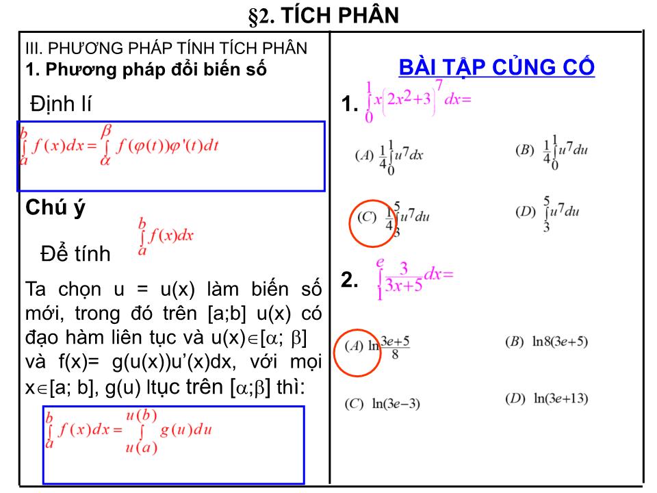 Bài giảng Đại số Lớp 12 - Chương 3: Nguyên hàm - Bài 2: Tích phân - Đặng Thị Tố Uyên trang 7