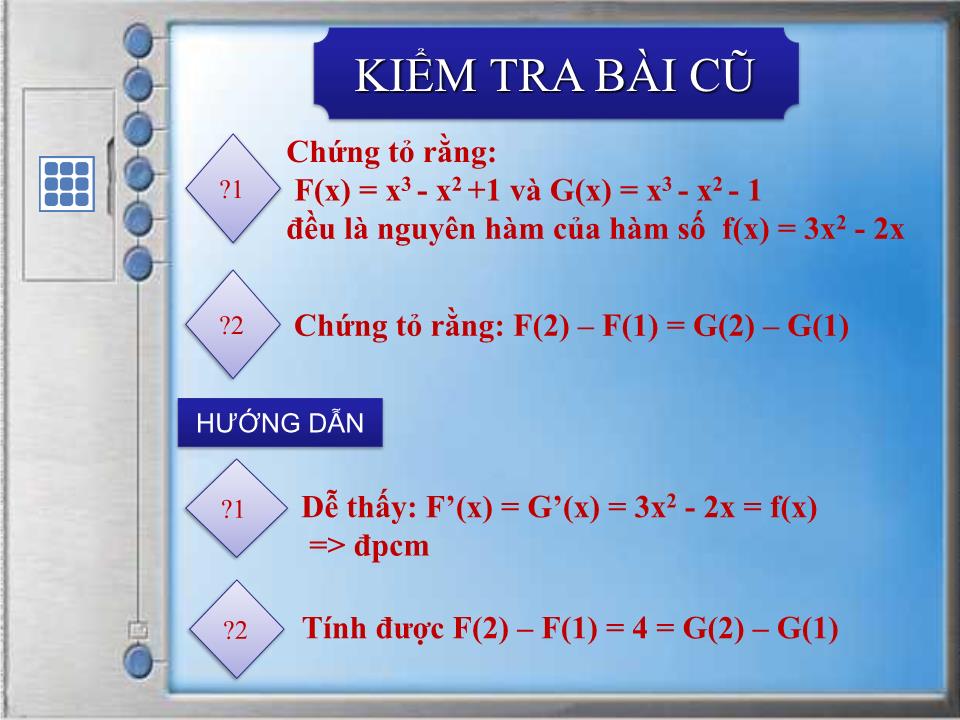 Bài giảng Đại số Lớp 12 - Chương 3: Nguyên hàm - Bài 2: Tích phân (Tiết 1) - Lưu Công Hoàn trang 2