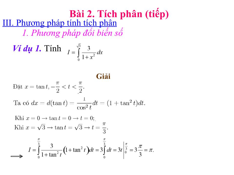 Bài giảng Đại số Lớp 12 - Chương 3: Nguyên hàm - Bài 2: Tích phân (Tiết 2) - Lưu Công Hoàn trang 5