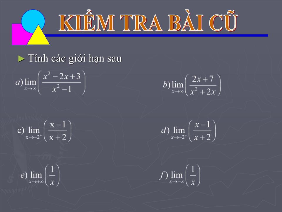 Bài giảng Đại số Lớp 12 - Chương 1: Cực trị của hàm số - Bài 4: Đường tiệm cận trang 2