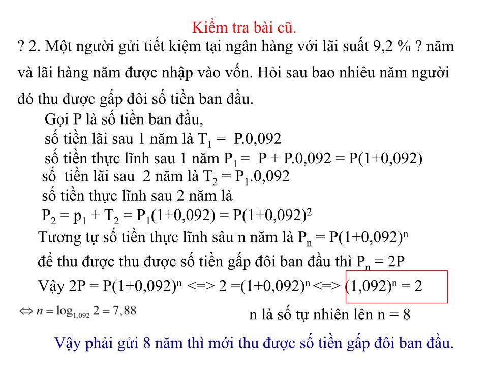 Bài giảng Đại số Lớp 12 - Chương 2: Hàm số lũy thừa, hàm số mũ và hàm số logarit - Bài 5: Phương trình mũ. phương trình logarit (Tiết 1) - Lê Trung Tiến trang 5