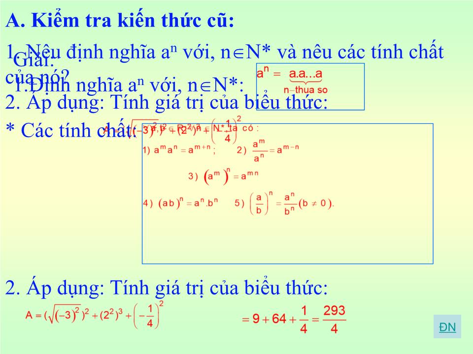 Bài giảng Đại số Lớp 12 - Tiết 21+22: Lũy thừa - Bảo Trọng trang 1