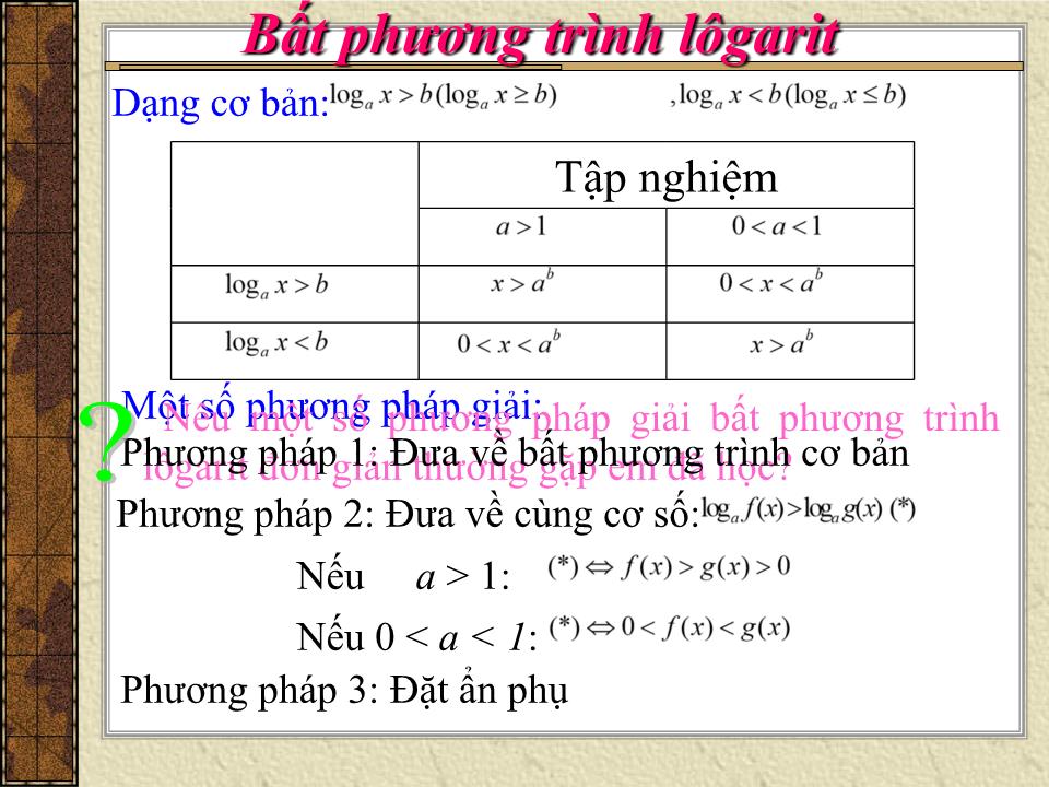 Bài giảng Đại số Lớp 12 - Tiết 37: Ôn tập chương 2 (Tiết 2) trang 10