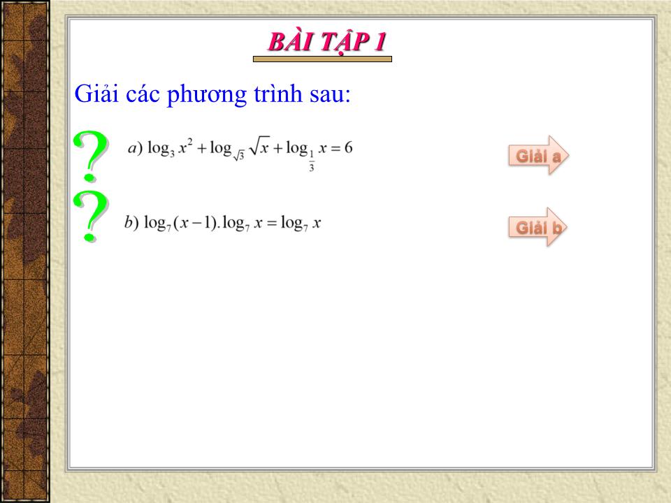 Bài giảng Đại số Lớp 12 - Tiết 37: Ôn tập chương 2 (Tiết 2) trang 4