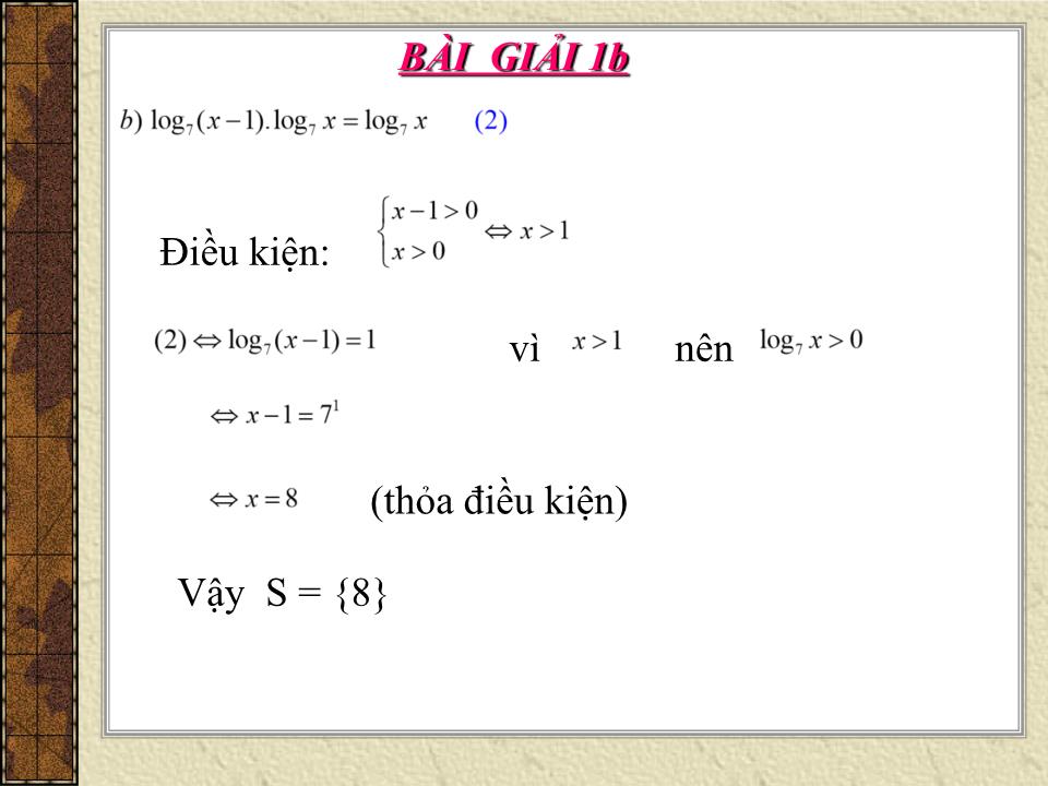 Bài giảng Đại số Lớp 12 - Tiết 37: Ôn tập chương 2 (Tiết 2) trang 6