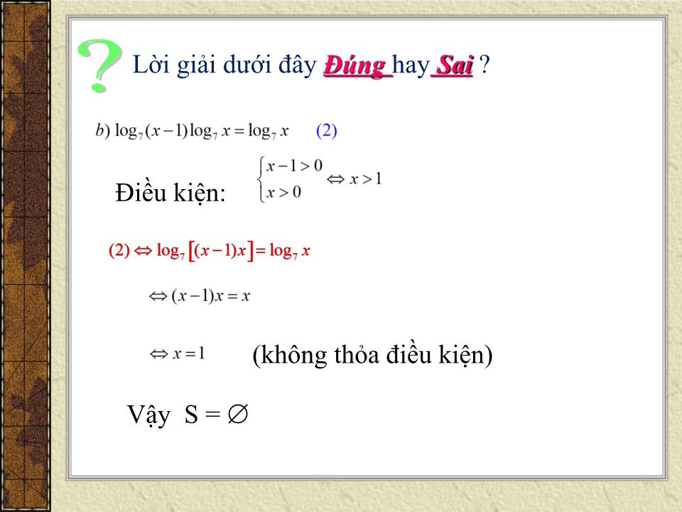 Bài giảng Đại số Lớp 12 - Tiết 37: Ôn tập chương 2 (Tiết 2) trang 7