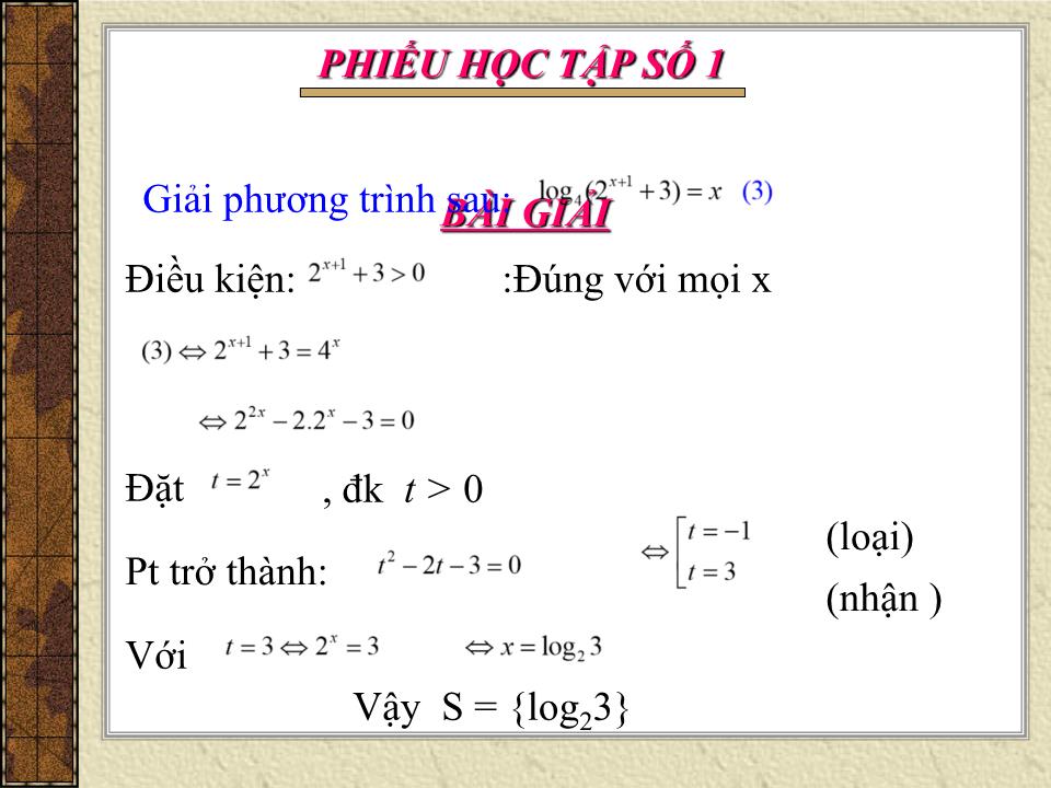 Bài giảng Đại số Lớp 12 - Tiết 37: Ôn tập chương 2 (Tiết 2) trang 8