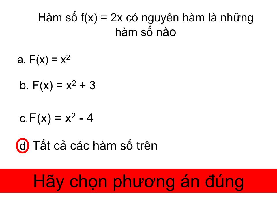 Bài giảng Đại số Lớp 12 - Chương 3: Nguyên hàm - Bài 1: Nguyên hàm trang 4