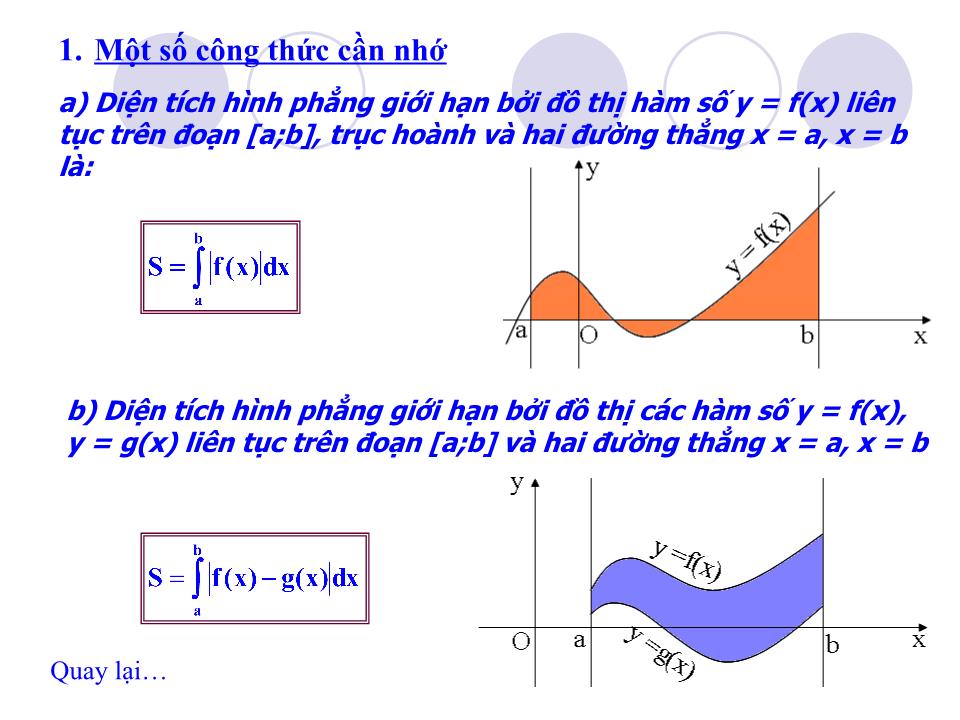 Bài giảng Đại số Lớp 12 - Chương 3: Nguyên hàm - Tiết 60: Ứng dụng tích phân để tính diện tích hình phẳng trang 9