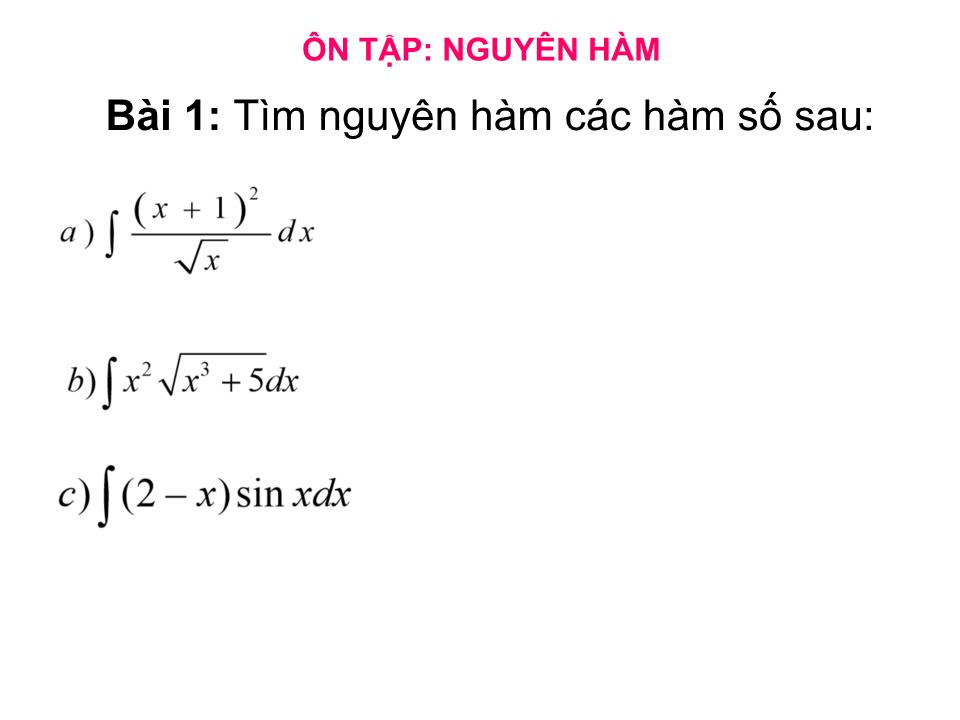 Bài giảng Đại số Lớp 12 - Ôn tập chương 3 - Cao Lam Sơn trang 4