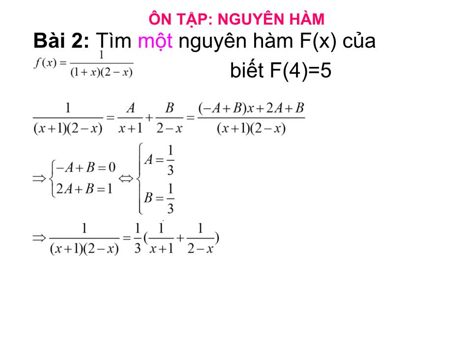 Bài giảng Đại số Lớp 12 - Ôn tập chương 3 - Cao Lam Sơn trang 8