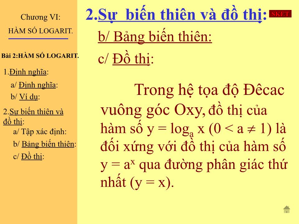 Bài giảng Đại số Lớp 12 - Tiết 82: Hàm số logarit trang 5