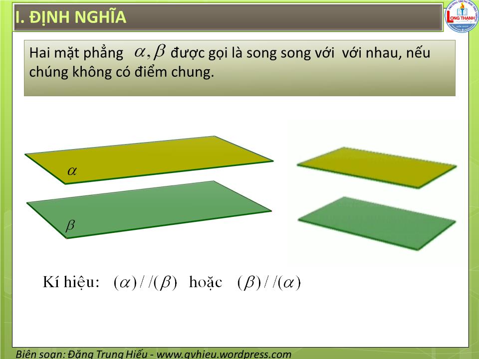 Bài giảng Hình học Lớp 11 - Chương 2 - Bài 4: Hai mặt phẳng song song trang 2