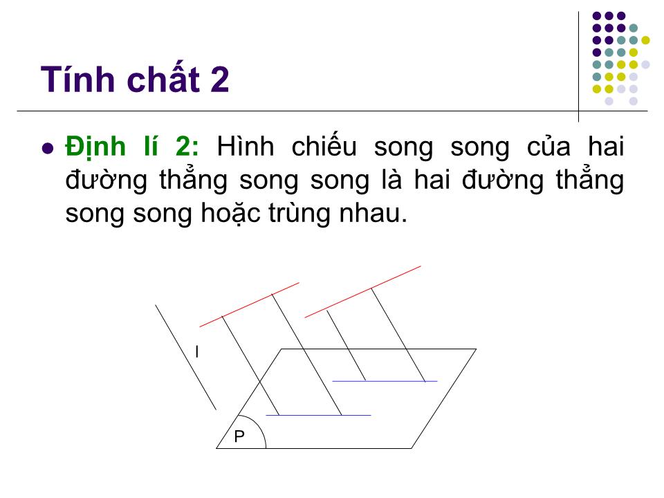 Bài giảng Hình học Lớp 11 - Chương 2: Quan hệ song song - Bài 6: Phép chiếu song song. Hình biểu diễn của một hình không gian trang 8