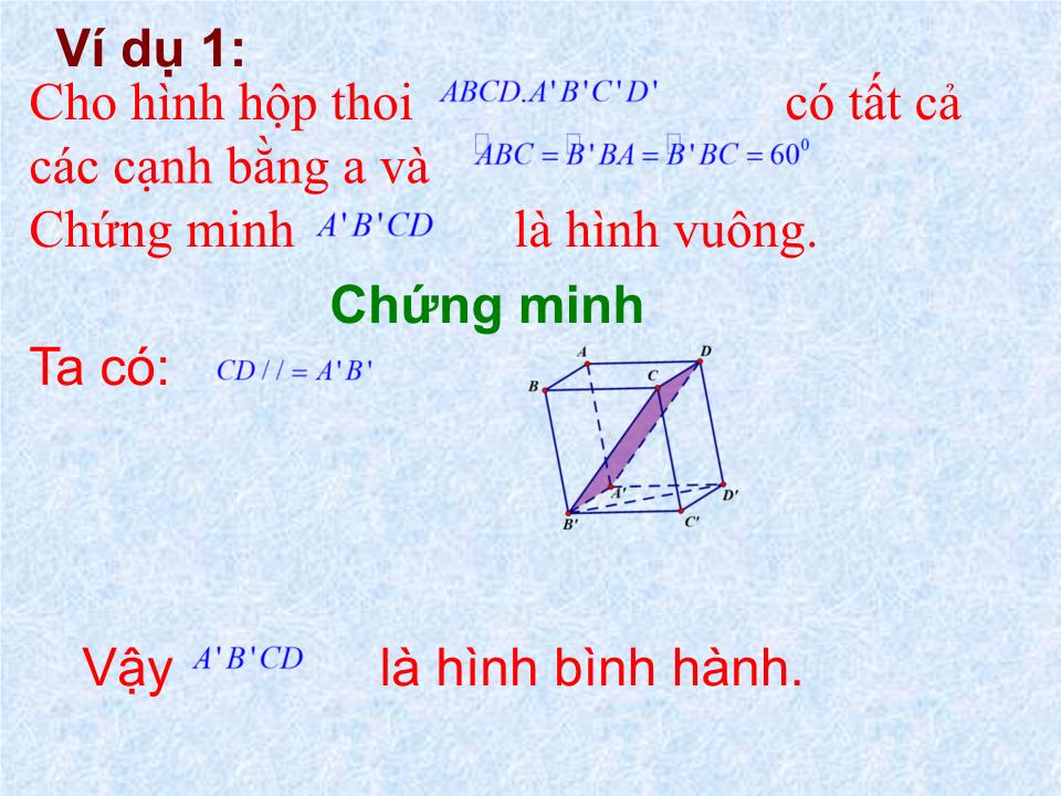 Bài giảng Hình học Lớp 11 - Tiết 31: Hai đường thẳng vuông góc trang 3