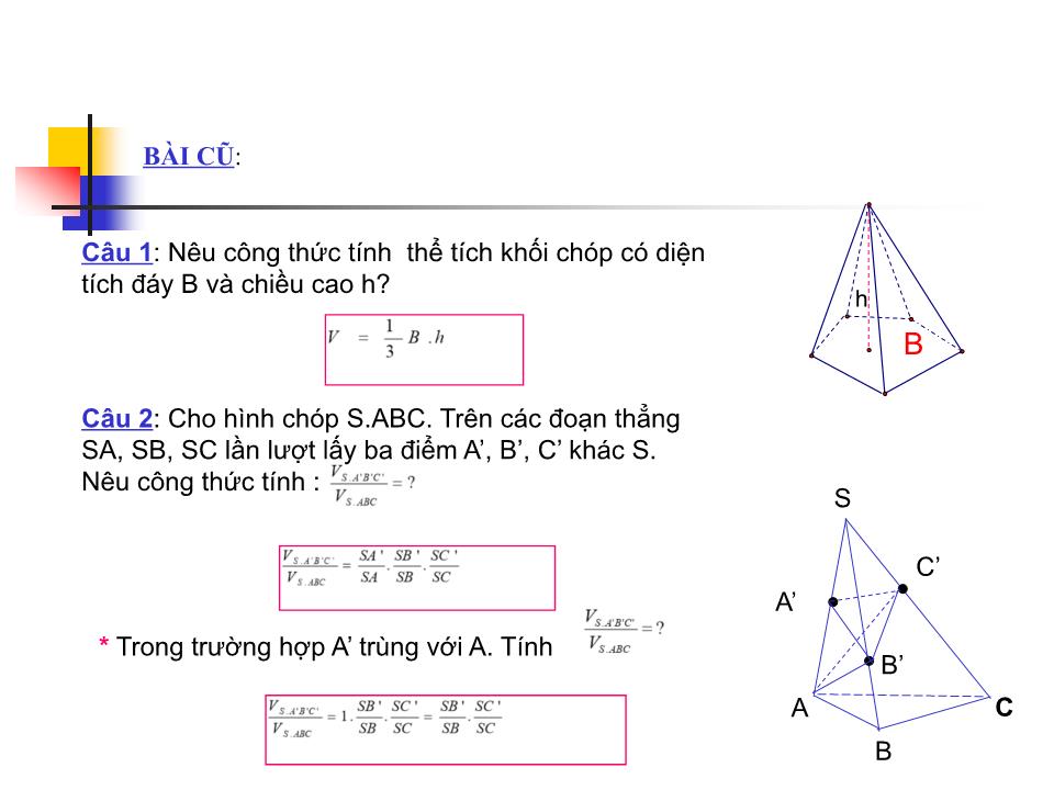 Bài giảng Hình học Lớp 12 - Ôn tập chương 1 - Nguyễn Quang Tánh trang 2