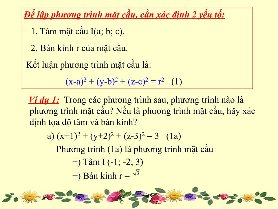 Bài giảng Hình học Lớp 12 - Chương 3 - Tiết 91: Hệ tọa độ trong không gian trang 9