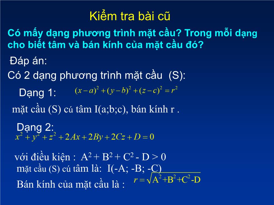 Bài giảng Hình học Lớp 12 - Tiết 29: Luyện tập hệ toạ độ trong không gian - Nguyễn Năng Suất trang 4