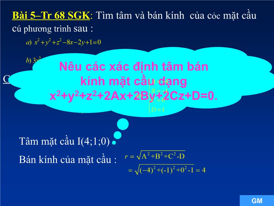 Bài giảng Hình học Lớp 12 - Tiết 29: Luyện tập hệ toạ độ trong không gian - Nguyễn Năng Suất trang 5