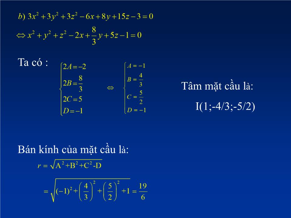 Bài giảng Hình học Lớp 12 - Tiết 29: Luyện tập hệ toạ độ trong không gian - Nguyễn Năng Suất trang 6