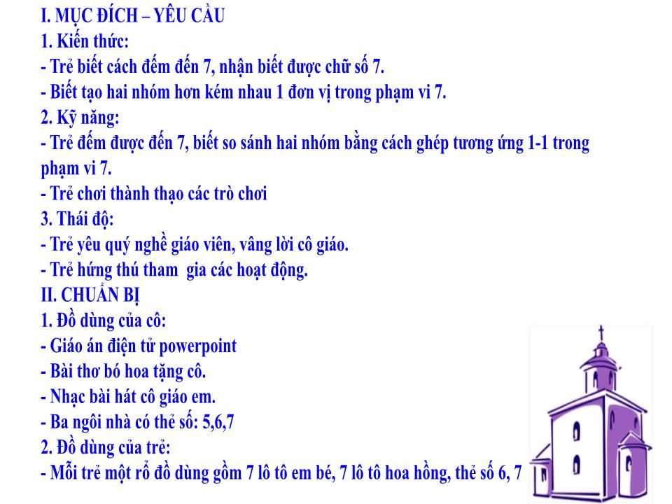 Bài giảng Lớp Lá - Đếm đến 7, nhận biết nhóm có số lượng 7, nhận biết chữ số 7 - Phan Thu Hà trang 2