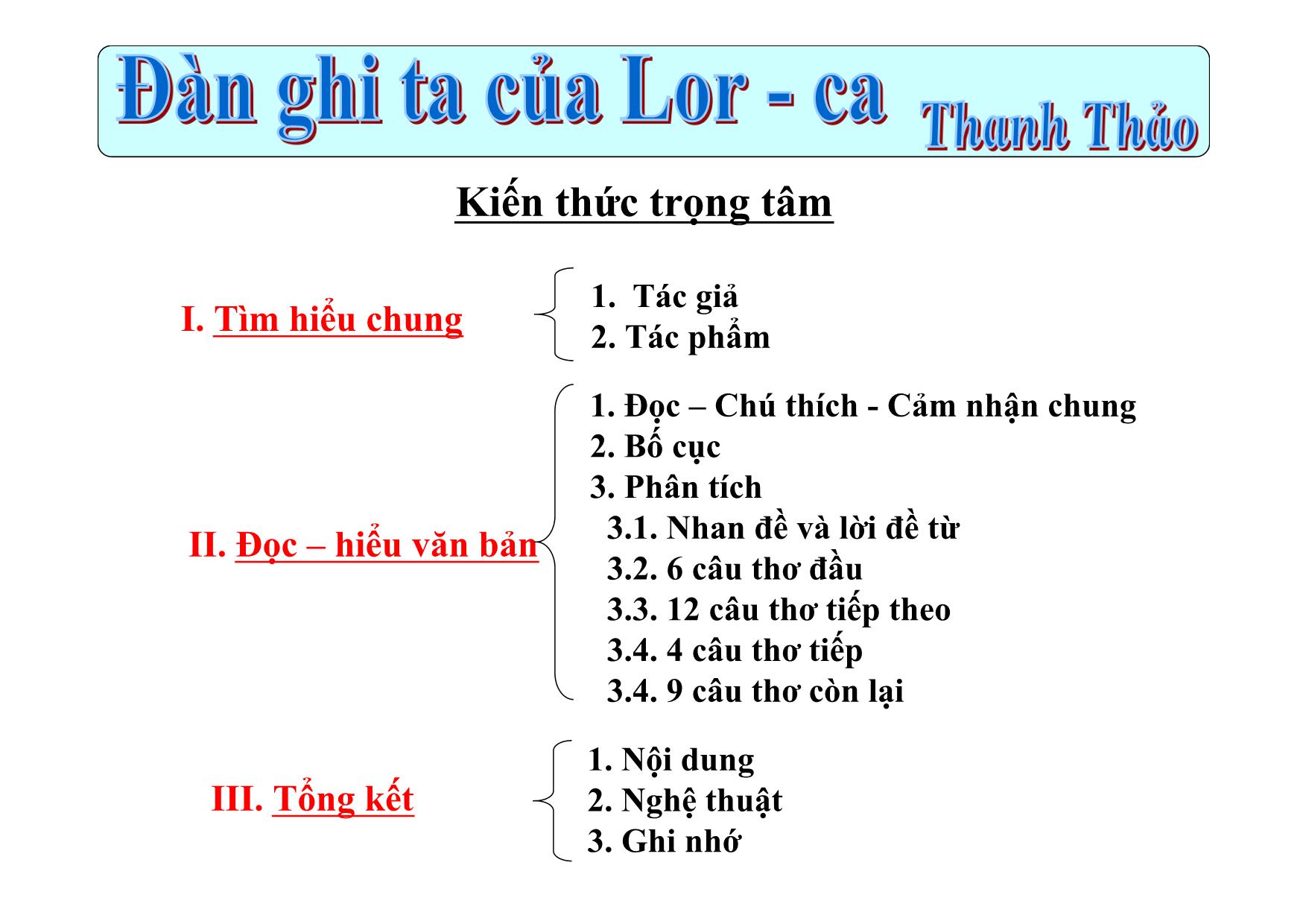 Bài giảng Ngữ văn Lớp 12 - Văn bản: Đàn ghi ta của Lor-ca trang 2