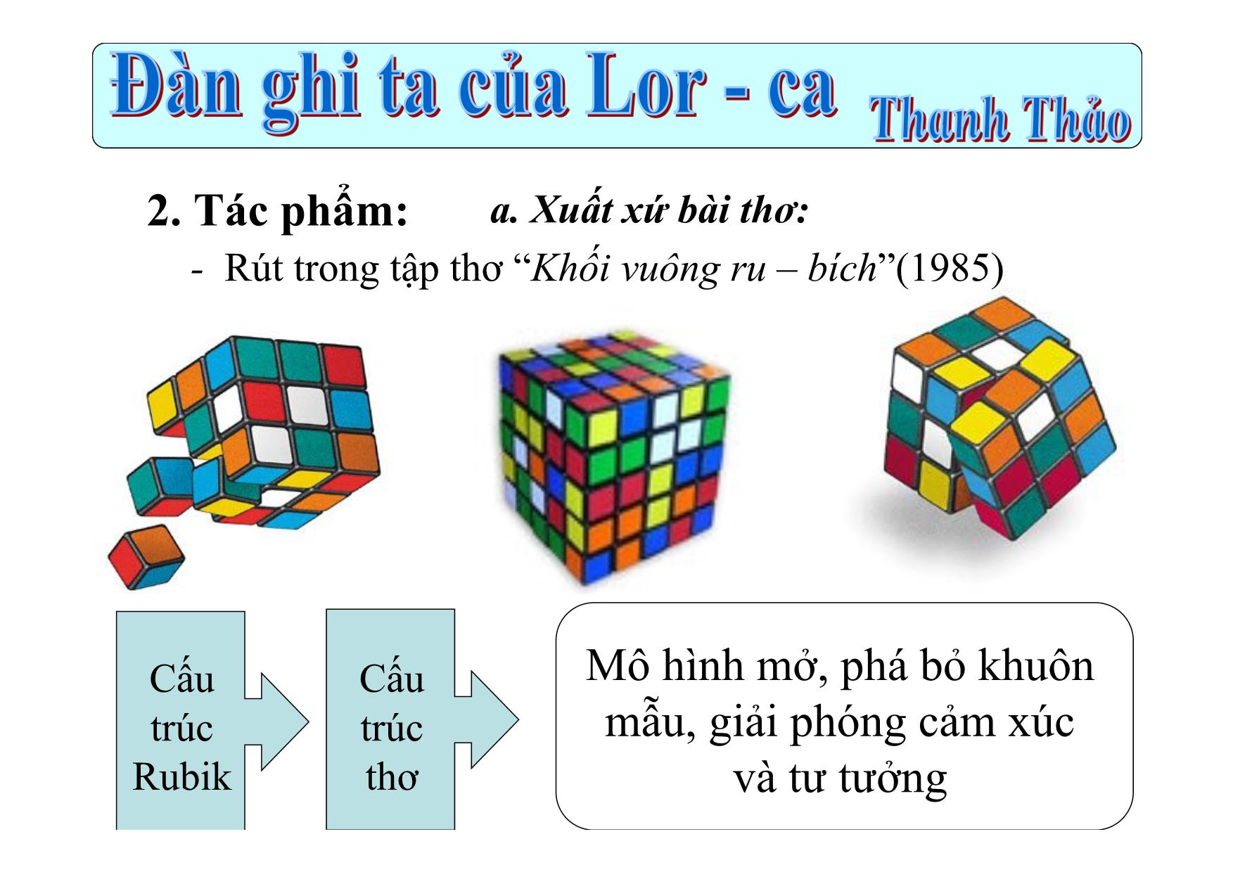 Bài giảng Ngữ văn Lớp 12 - Văn bản: Đàn ghi ta của Lor-ca trang 7