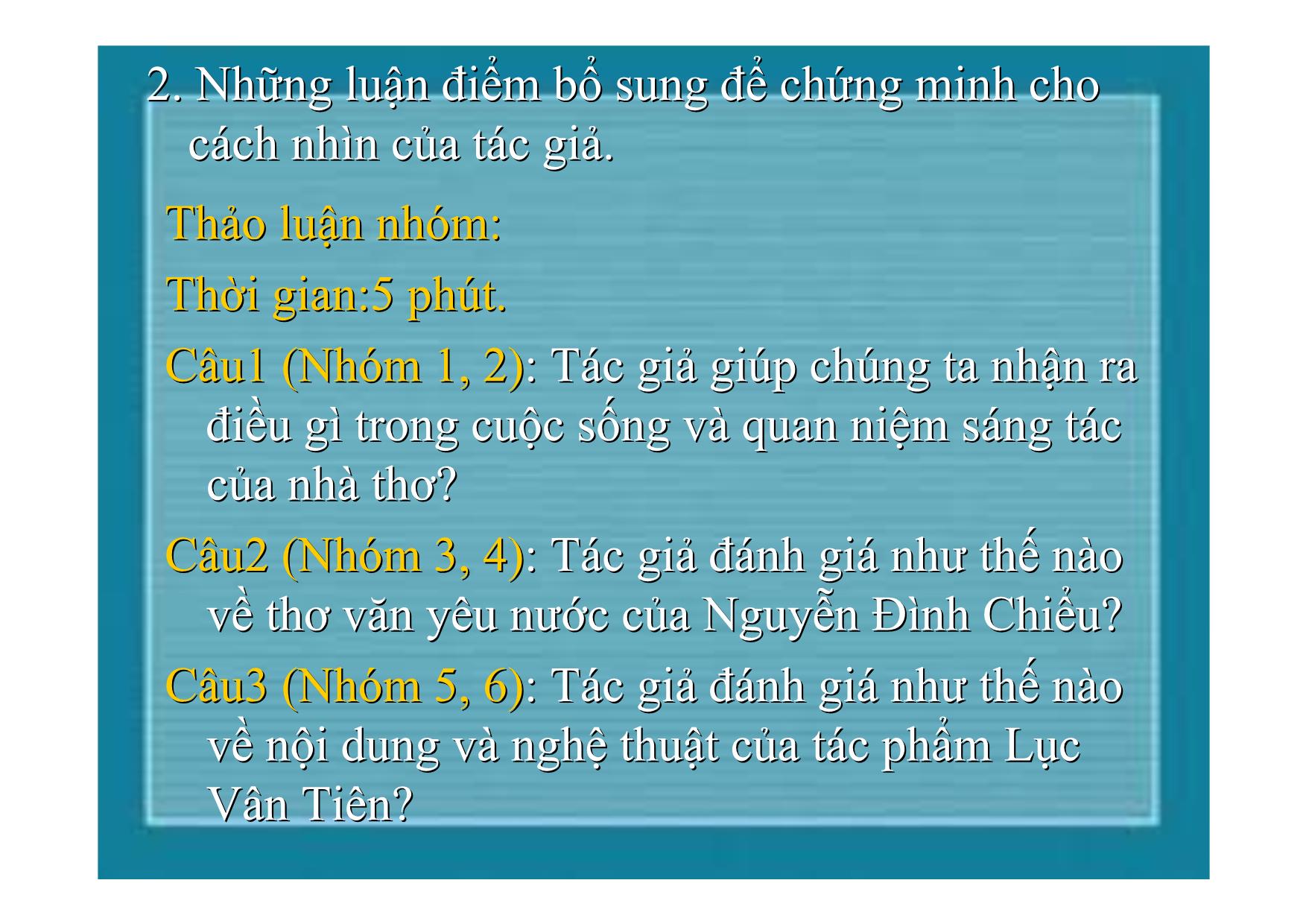 Bài giảng Ngữ văn Lớp 12 - Văn bản: Nguyễn Đình Chiểu ngôi sao sáng trong nền văn nghệ dân tộc trang 10