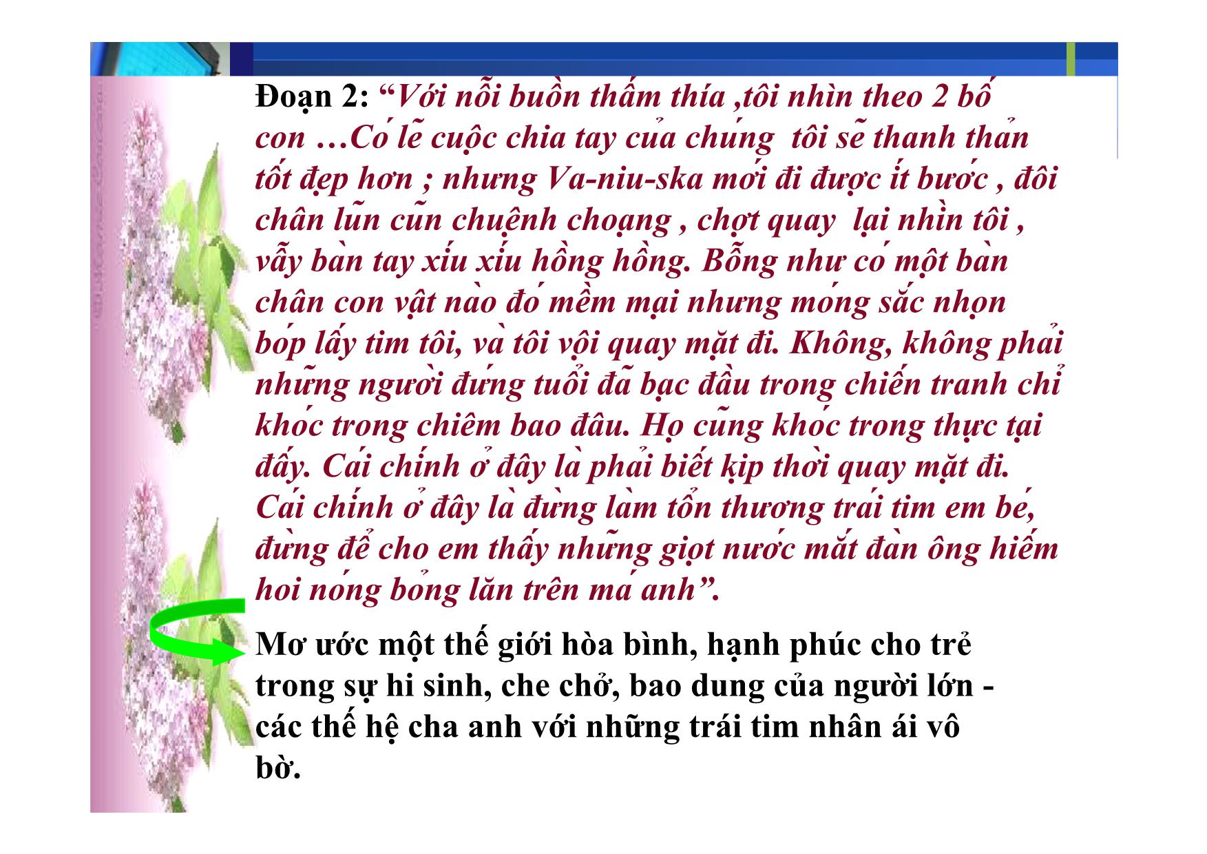 Bài giảng Ngữ văn Lớp 12 - Văn bản: Số phận con người trang 10