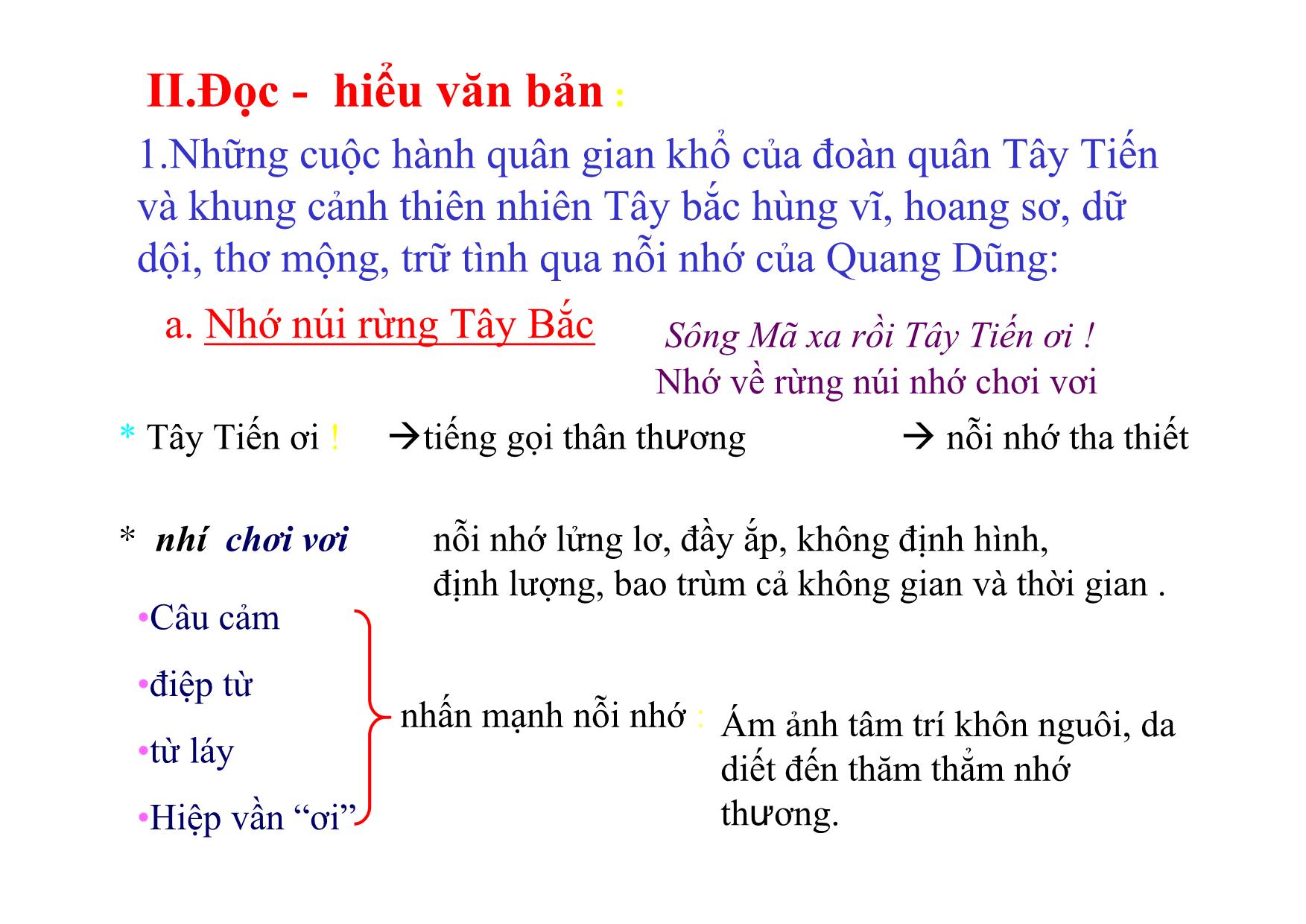 Bài giảng Ngữ văn Lớp 12 - Văn bản: Tây tiến trang 8