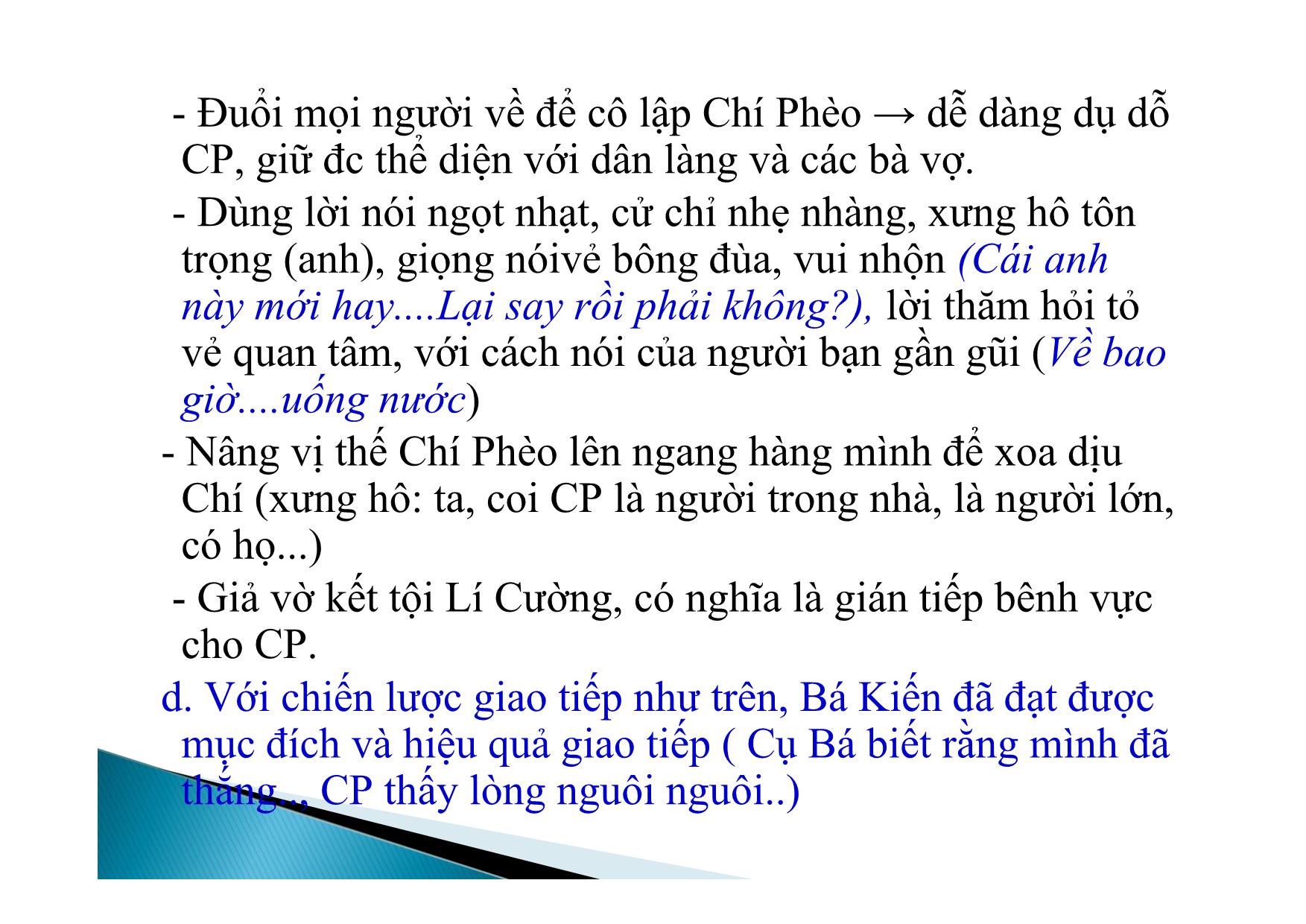 Bài giảng Ngữ văn Lớp 12 - Tiết 57: Nhân vật giao tiếp trang 6