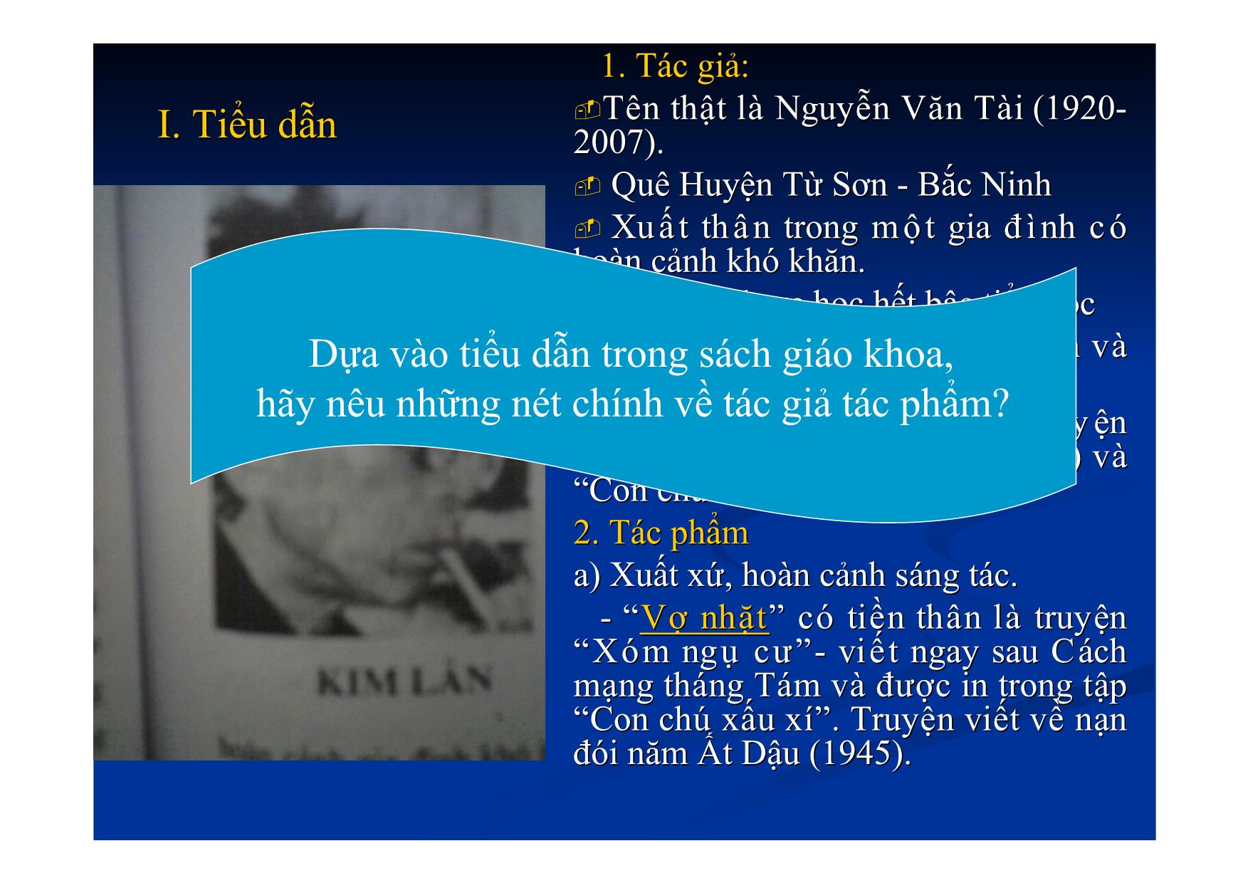 Bài giảng Ngữ văn Lớp 12 - Văn bản: Vợ nhặt trang 5