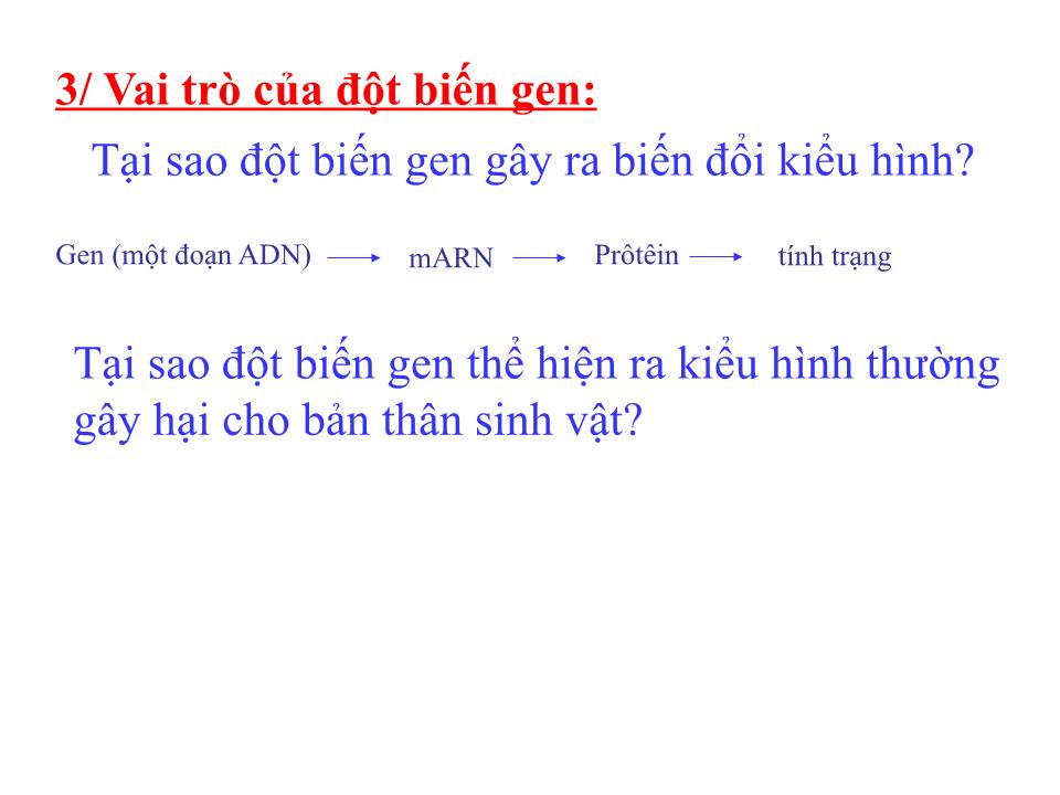 Bài giảng Sinh học Lớp 9 - Chương 4: Biến dị - Bài 21: Đột biến gen trang 10